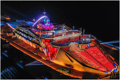 五万流明激光机春晚首秀,打造最大气的中国范!